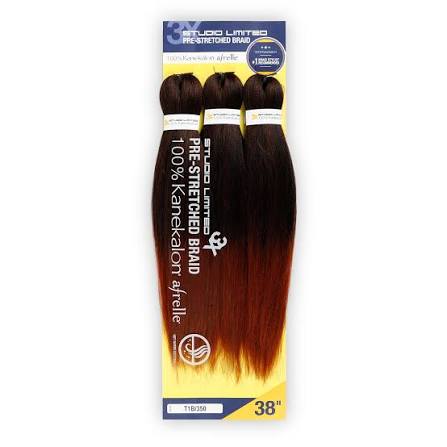 Authentic Studio Limited Kanekalon Afrelle pre-stretched braid, 3X, 38 inch